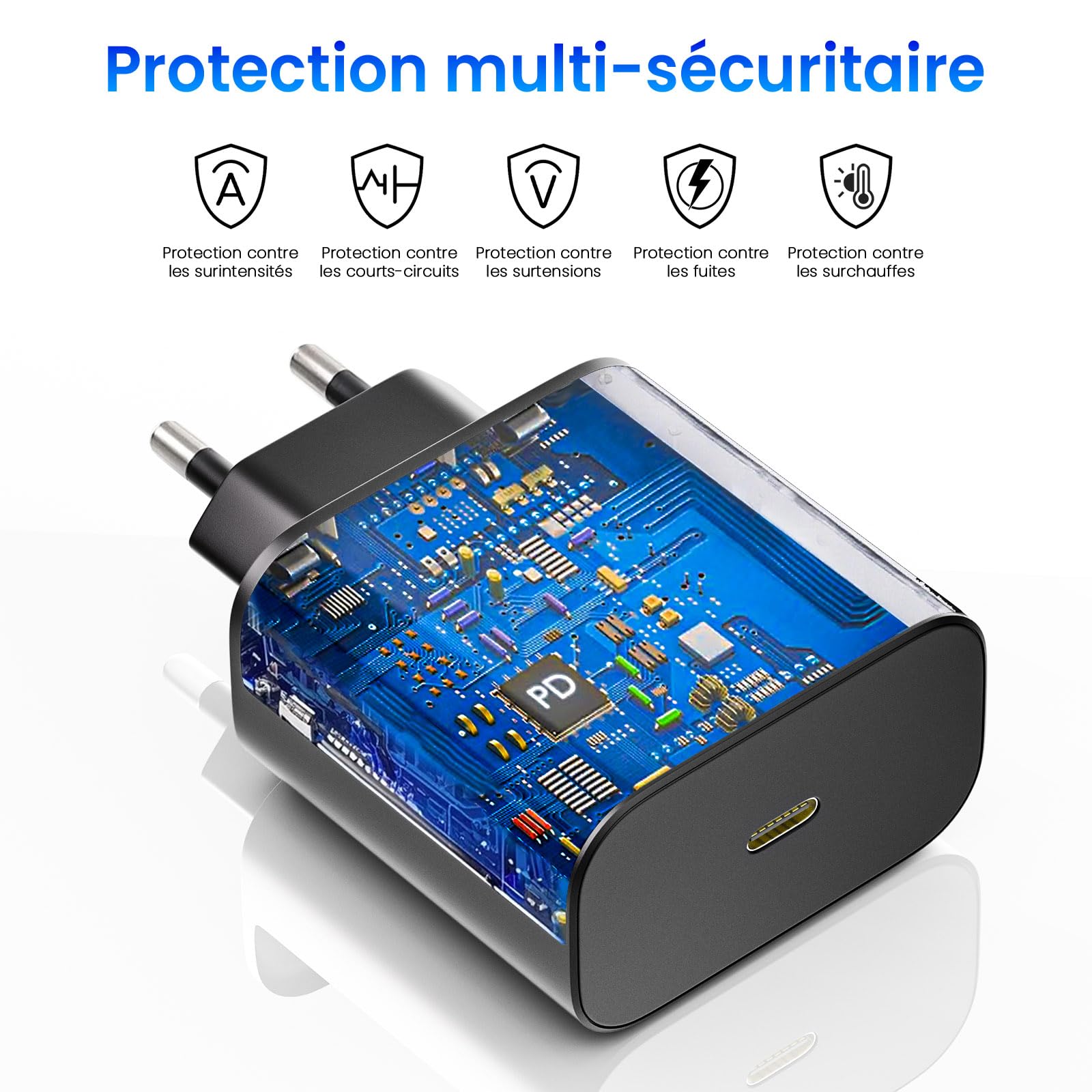 Caricabatterie 45W, Caricatore USB C Rapido per Samsung Galaxy S25 S24 S23 S23+ /S23 Ultra/S22/S21/S20/Note20/A73/A53/S10 con 1.5M Cavo, USB C Caricatore Tipo C Spina Ricarica Adattatore