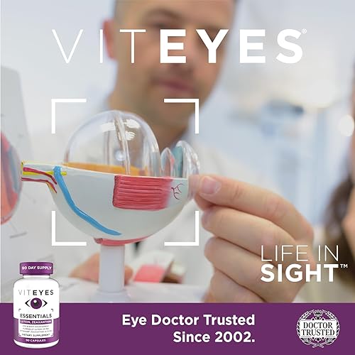 Vista 5 de Viteyes Essentials Eye Health Suplemento dietético, luteína y zeaxantina para apoyo macular, 90 cápsulas