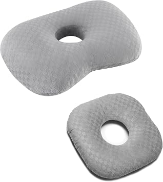A Grey Small Ear Pillow+A Grey Ear Hole Pilliow