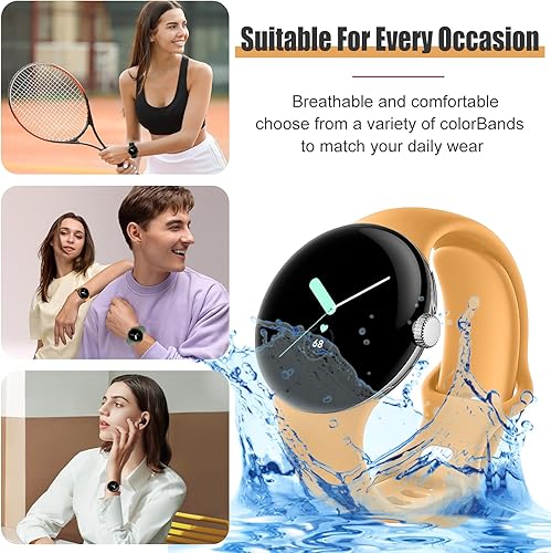 Miniatura 5 de Correa de reloj Pixel compatible con Google Pixel Watch 1 BandPixel Watch 2, correa de silicona suave para mujeres y hombres, correa deportiva