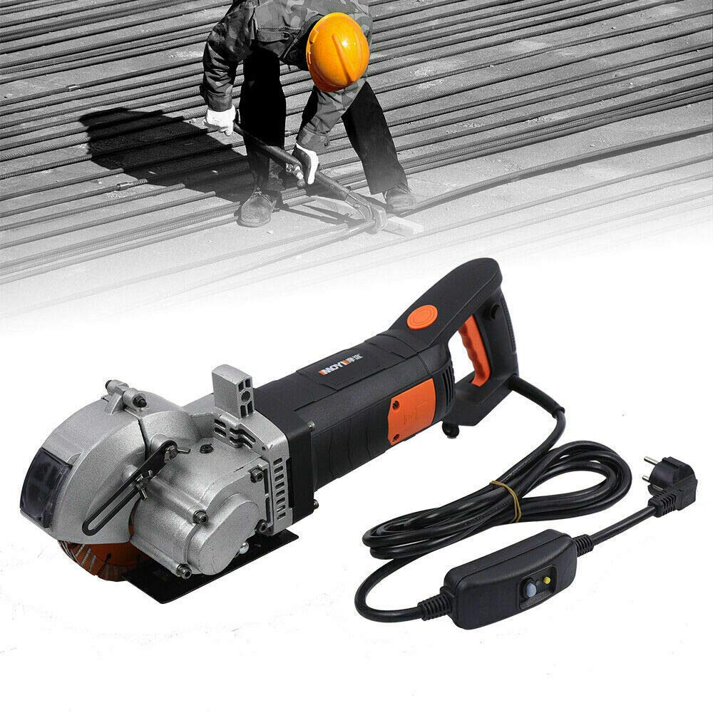 Herramienta de corte para muros, 4800 W, excavadora eléctrica de pared, con bomba de agua, 360 grados de profundidad, 42 mm, ranura para pared, bomba de agua con hoja de sierra