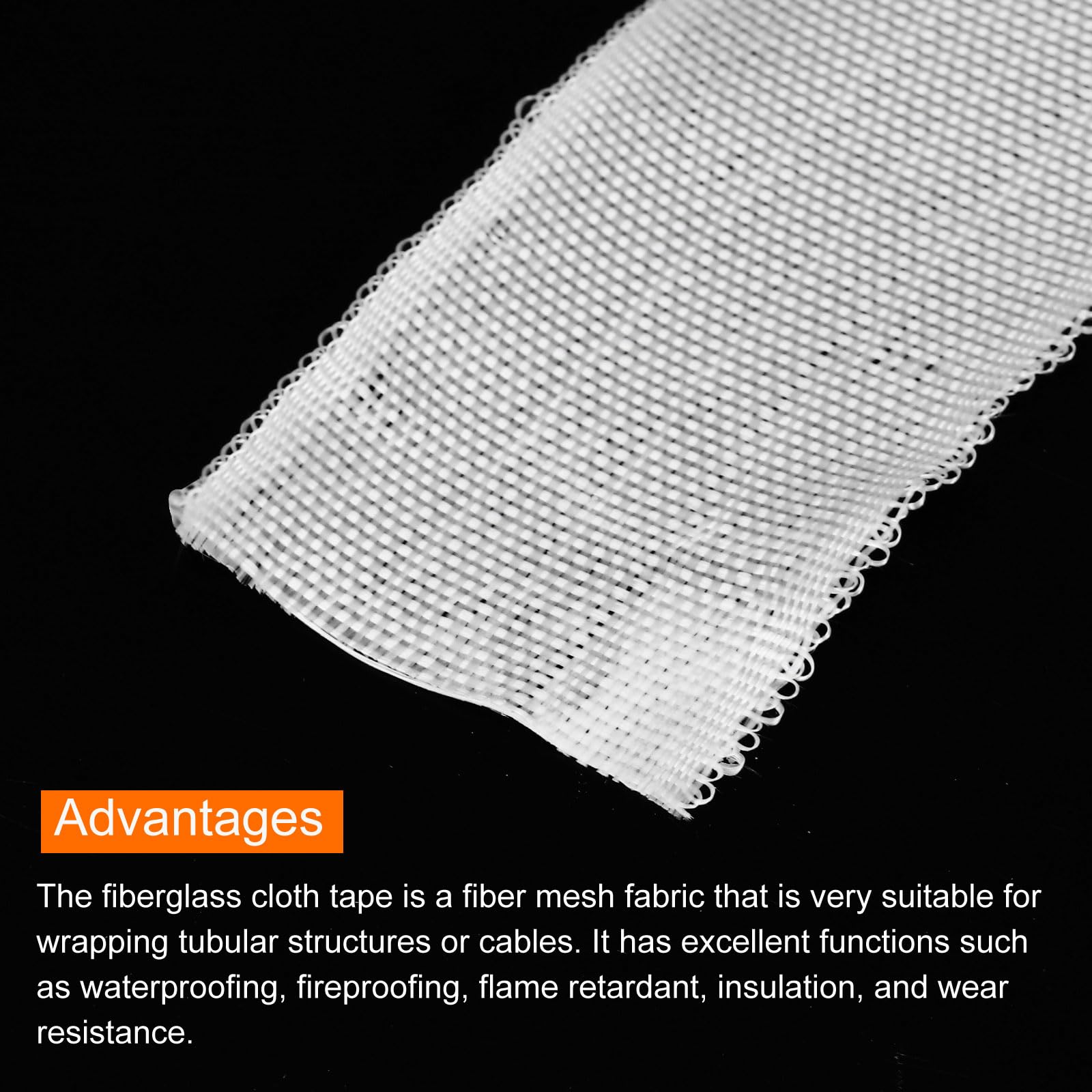 PATIKIL Fiberglass Cloth Tape - 4 Inch X 33 Ft, 2 Rolls, Waterproof Mesh Tape For Drywall, Roof, Shower Repair
