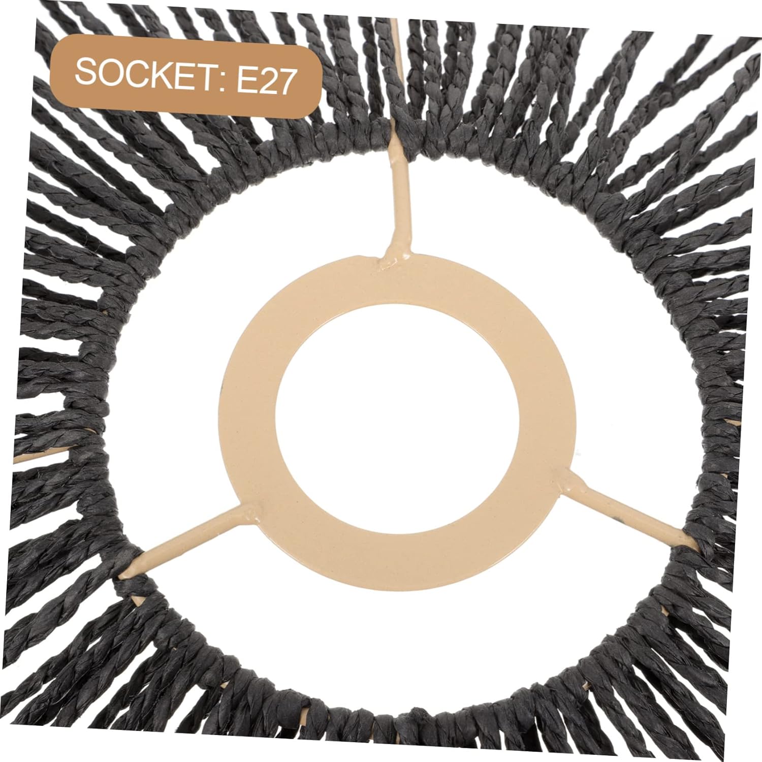 Paper Rope Woven Lamp Pendant Shade Boho Style Woven Lampshade for Rattan Hanging Lights Ideal for Living Room Bedroom and Dining Spaces Versatile Lamp Accessories