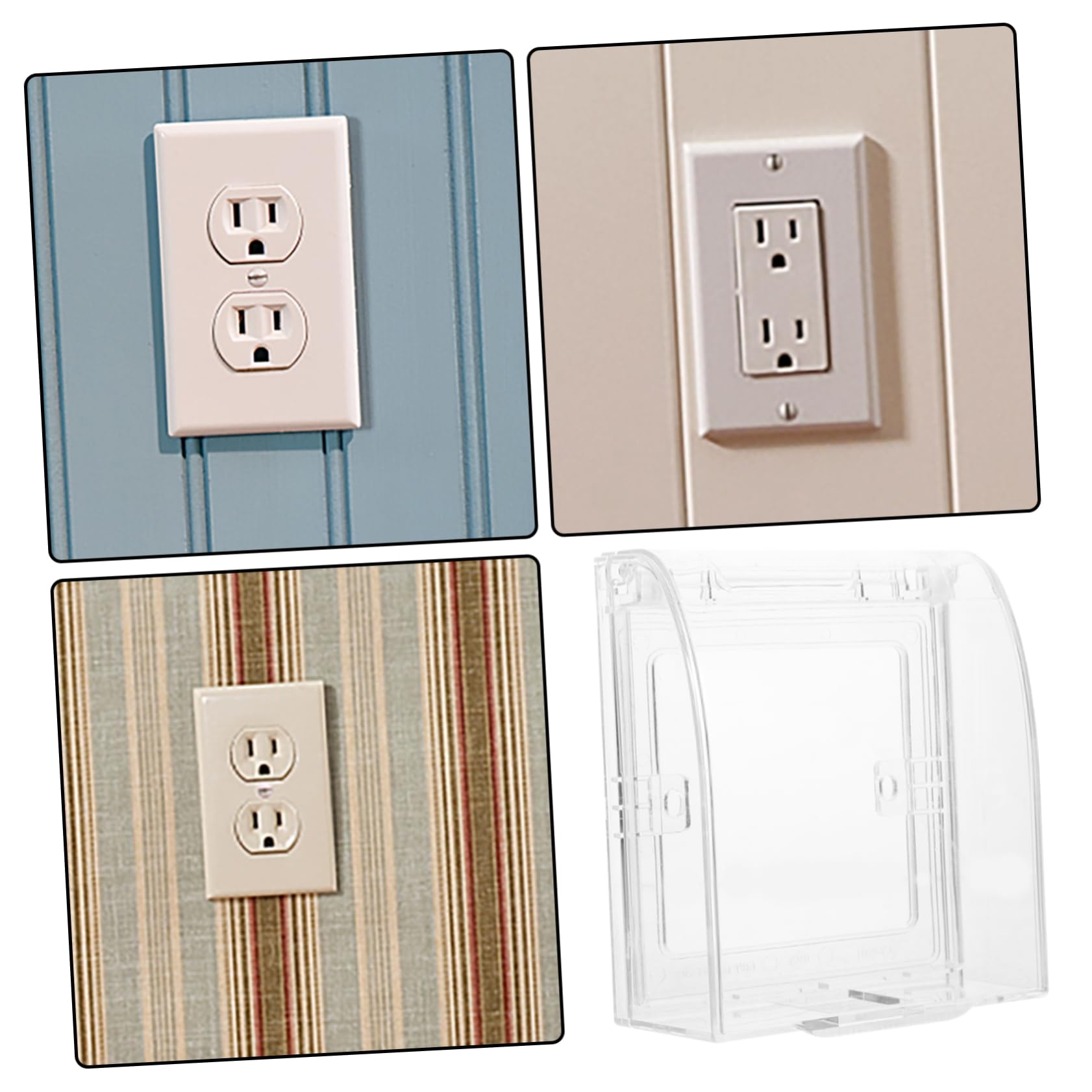 VILLCASE 10 piezas Protector Enchufe Infantil Transparente para Interruptor Pared Seguridad para Estándar Instalación Protección Duradera para Pequeños