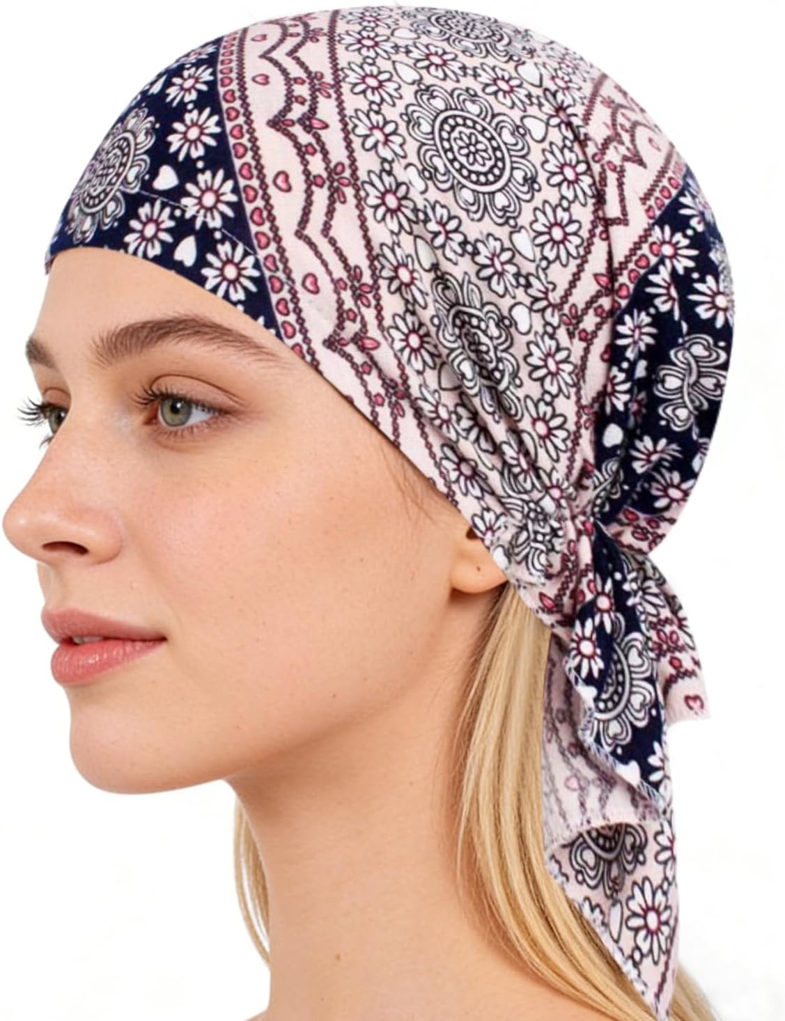 Chemo Headwear for Women Pre-Tied Head Scarf Slip On Headwraps Soft Turbans Cancer Hats Beanie Coverings Scarves