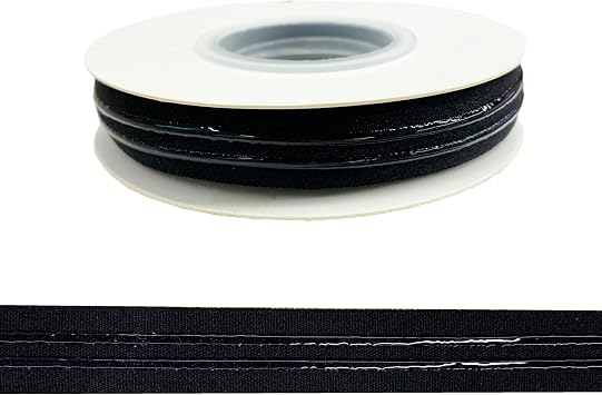 15 mm Double Silicone Backed Gripper Elastic Ribbon for Garment Sewing Accessories - 5 Yards per roll Black