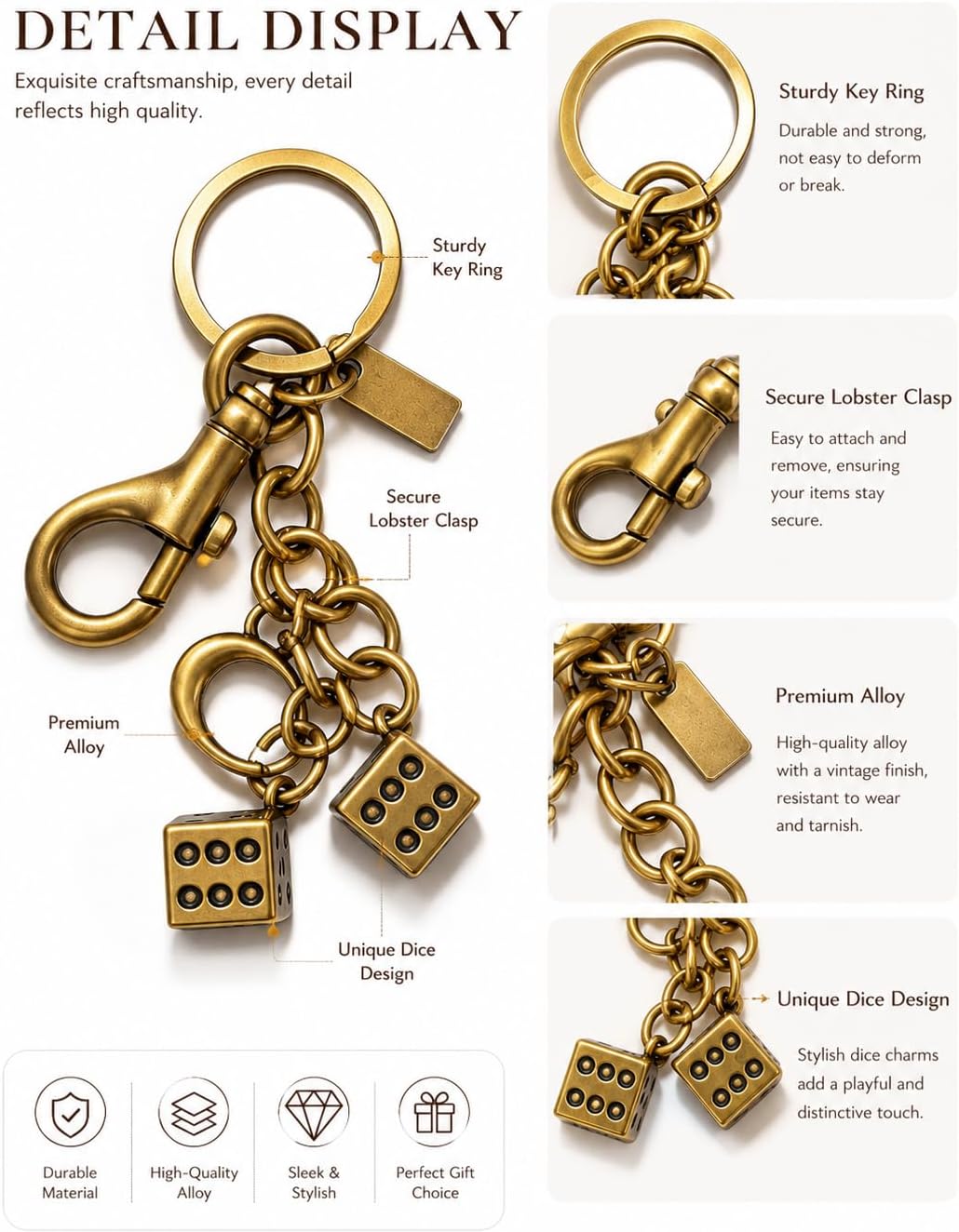 Cute Purse Charm - Bag Charms & Keychain Accessories for Women, Ideal Gift for Her