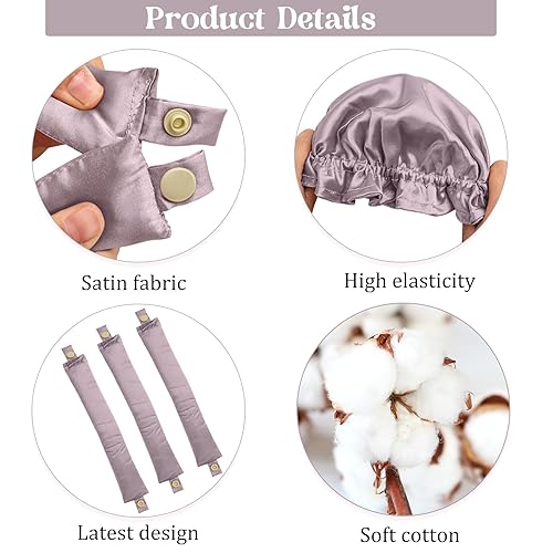 Miniatura 2 de Rizador de cabello satinado sin calor, 6 piezas, herramienta para rizar el cabello para mujeres, juego de 3 rodillos de pelo de seda suave sin calor