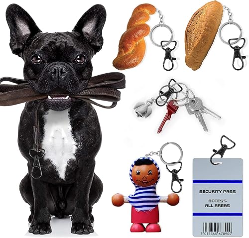 Miniatura 5 de 35 piezas de cierres giratorios para llavero, gancho de pinza de langosta, cierre de gancho de metal con anillos en D para llavero, bolso, hardware,