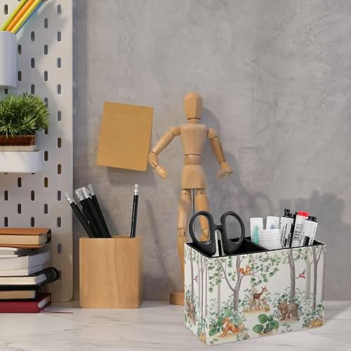 Miniatura 6 de Niapessel Portalápices para escritorio, animales del bosque, soporte para bolígrafo de arte, bohemio, organizador de escritorio, organizador de
