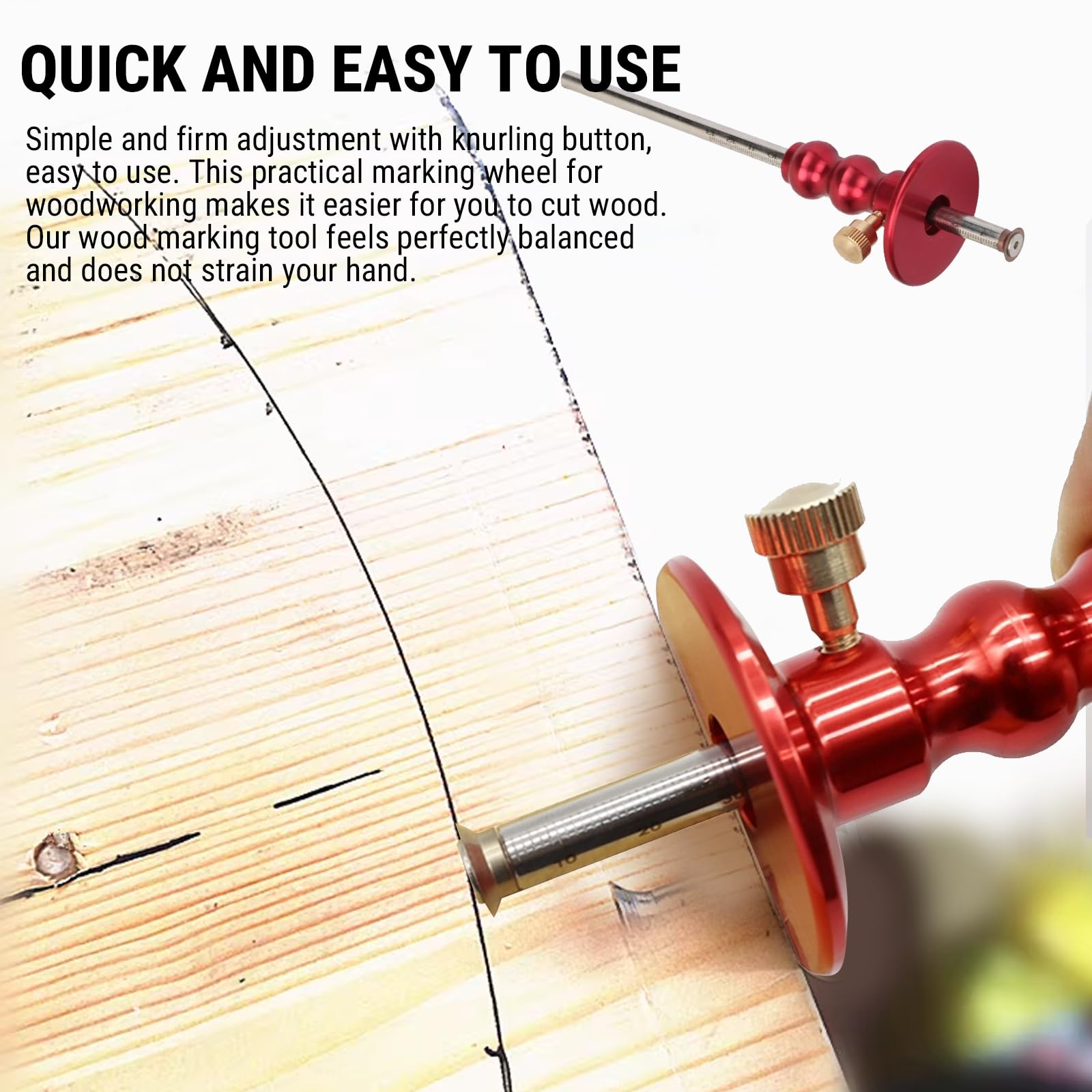 Calibro Di Marcatura Per Legno Con Ruota - Truschino Per Falegnami, Precisione Assoluta - Foto 11