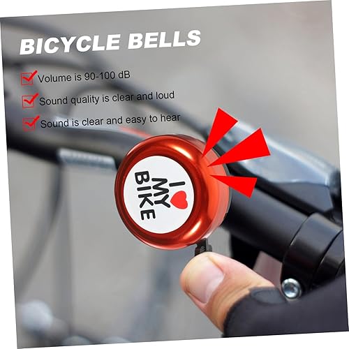 Miniatura 5 de BESPORTBLE 1PCS Timbre De Bicicleta Rojo Corazón Advertencia Campana De Bicicleta Cuerno Para Adultos Hombres Mujeres Niños Niñas Bicicletas - Rojo