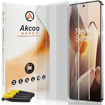 Screen Protector for OnePlus 13 Tempered Glass - Pack of 3 9H Hardness Scratch-Resistant Invisible Full Screen Protection Sensitive Touch Fingerprint ID Compatible