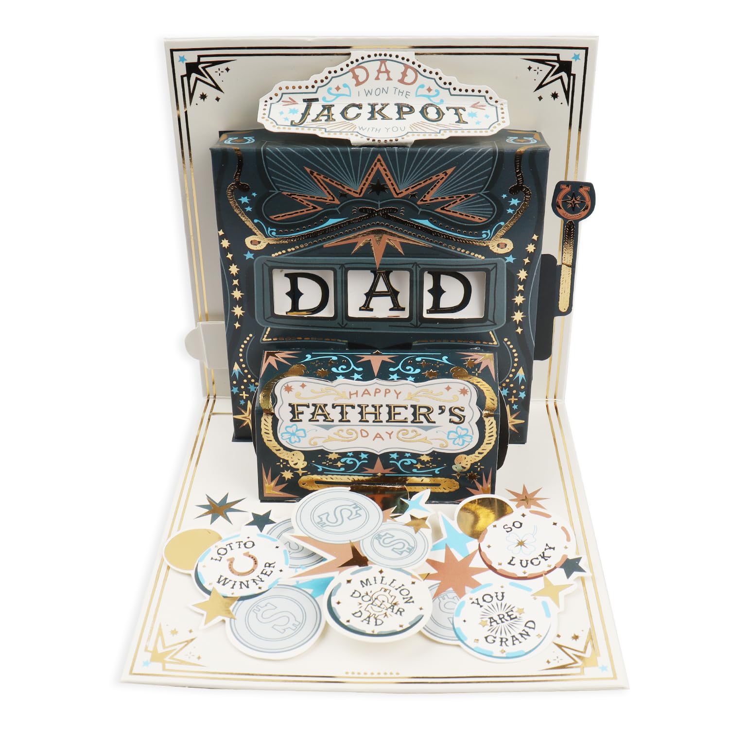 Fathers Day Card, Gifts for Dad 3D Pop Greeting Card with Envelope for Fathers Day Dad Gifts from Daughter Son, Handmade Cardboard Funny Fathers Day Card Birthday Card for Dad Party Supplies