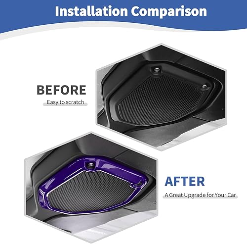 Miniatura 2 de RT-TCZ Para Wrangler JL Cubierta Del Altavoz De Techo Superior Trim Púrpura Para Jeep Wrangler JL JLU Gladiator JT 2018-2023 Púrpura Interior