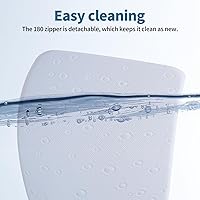 Vista 6 de Protector de colchón para cuna de bebé, 36.5 x 25 x 2 pulgadas, colchón de espuma viscoelástica de gel de doble cara con funda suave extraíble