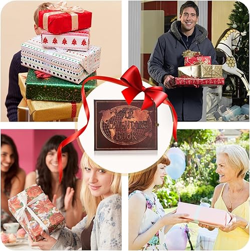 Miniatura 9 de Libro de aventuras, libro de recortes, diario de viaje, libro de fotos con tapa de letras en relieve, álbum de fotos grande hecho a mano para