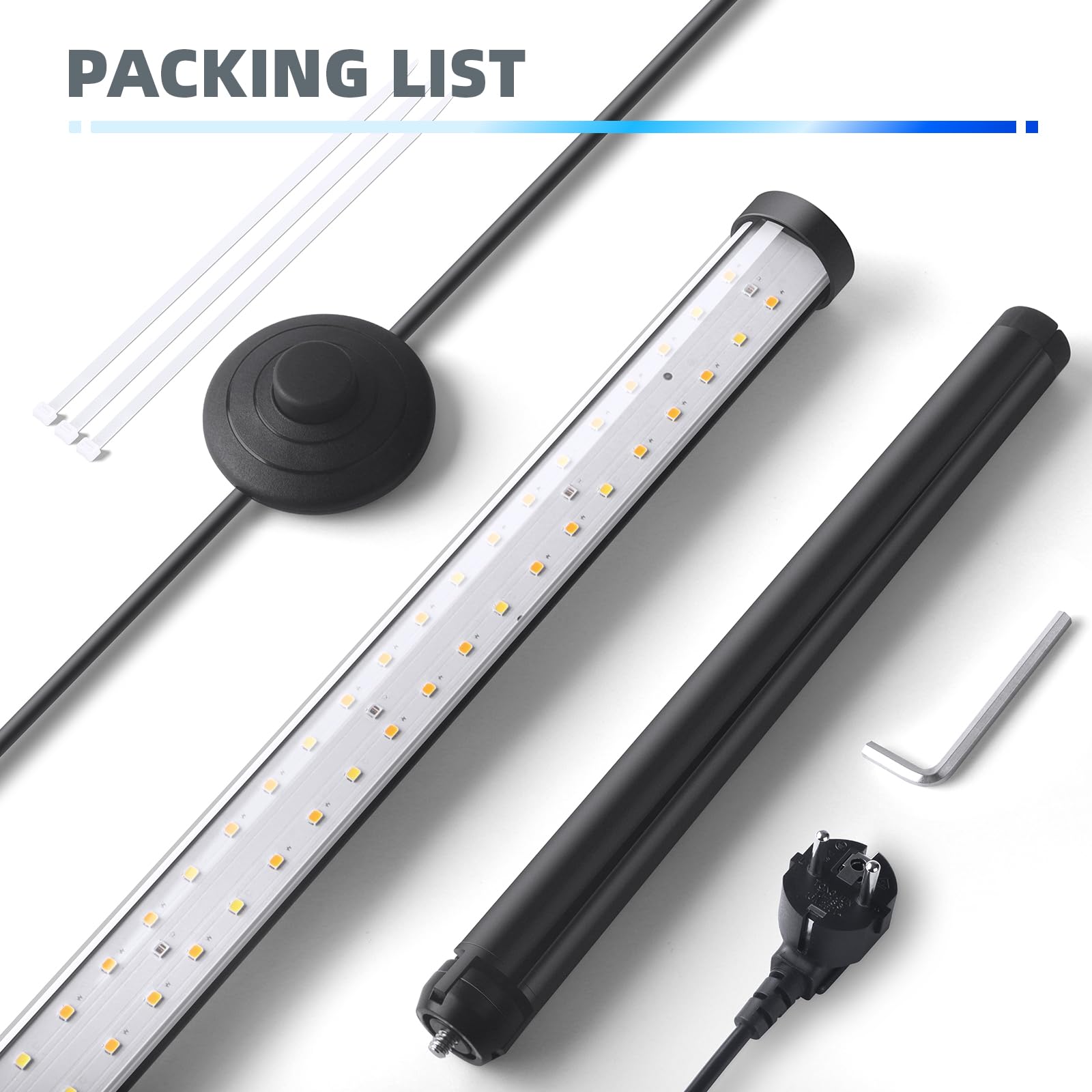 Barrina LED Lumière UV, T10 Lampe Noire UV Verticale, 42W, 385-400nm, 4FT/120cm Hauteur avec Interrupteur Marche/Arrêt Lampe UV pour Halloween, Affiches Fluorescentes, Soirées Lumineuses