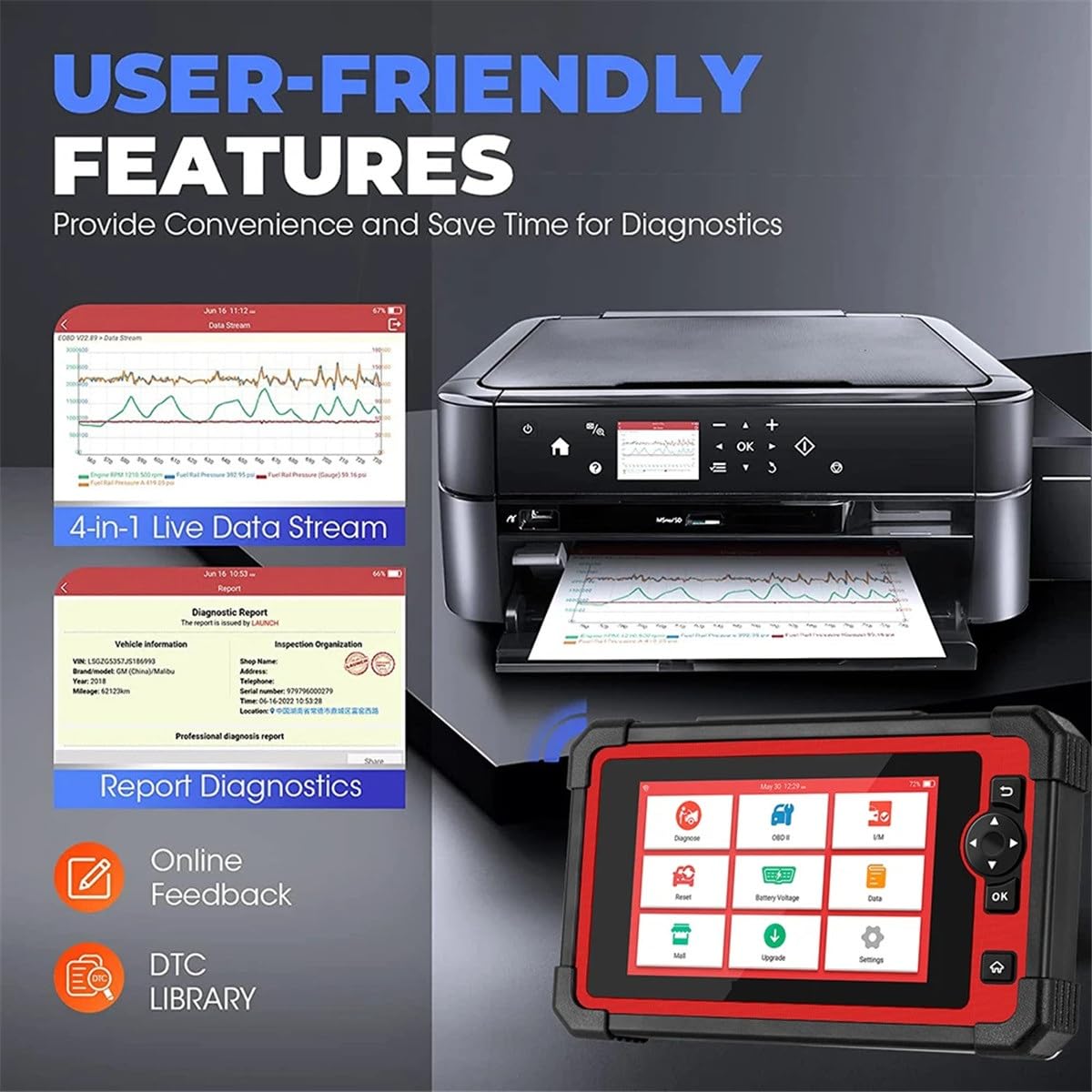 X431 CRP919E BT Samochodowe narzędzia diagnostyczne CAN FD DOIP ALL Systems ECU Coding Active Test 31 Resetuje DBScar VII Auto Scanner