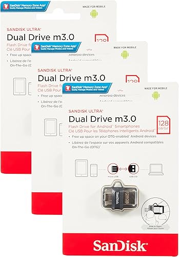 Vista 7 de SanDisk Unidad ultra dual m3.0 de 256 GB, microUSB y USB tipo A, USB 3.0 de alta velocidad, diseño retráctil para dispositivos y computadoras