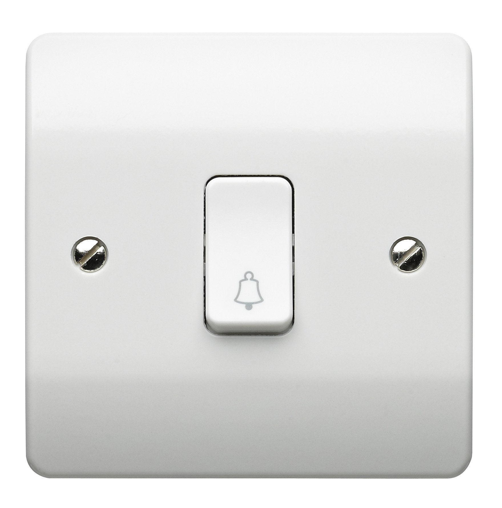 Mk 10A 1G Sp Pushswitch Bell Sym.K4878Bwhi from B&Q