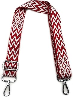 Correa Bolso Mujer Ajustable Rojo, Correa de Hombro Intercambiable para Bolsos Bandolera con Mosquetón Plateado 3.8cm, Bolsa Correa Ancha para Bolsos de Mujer Crossbody Accesorios, #5