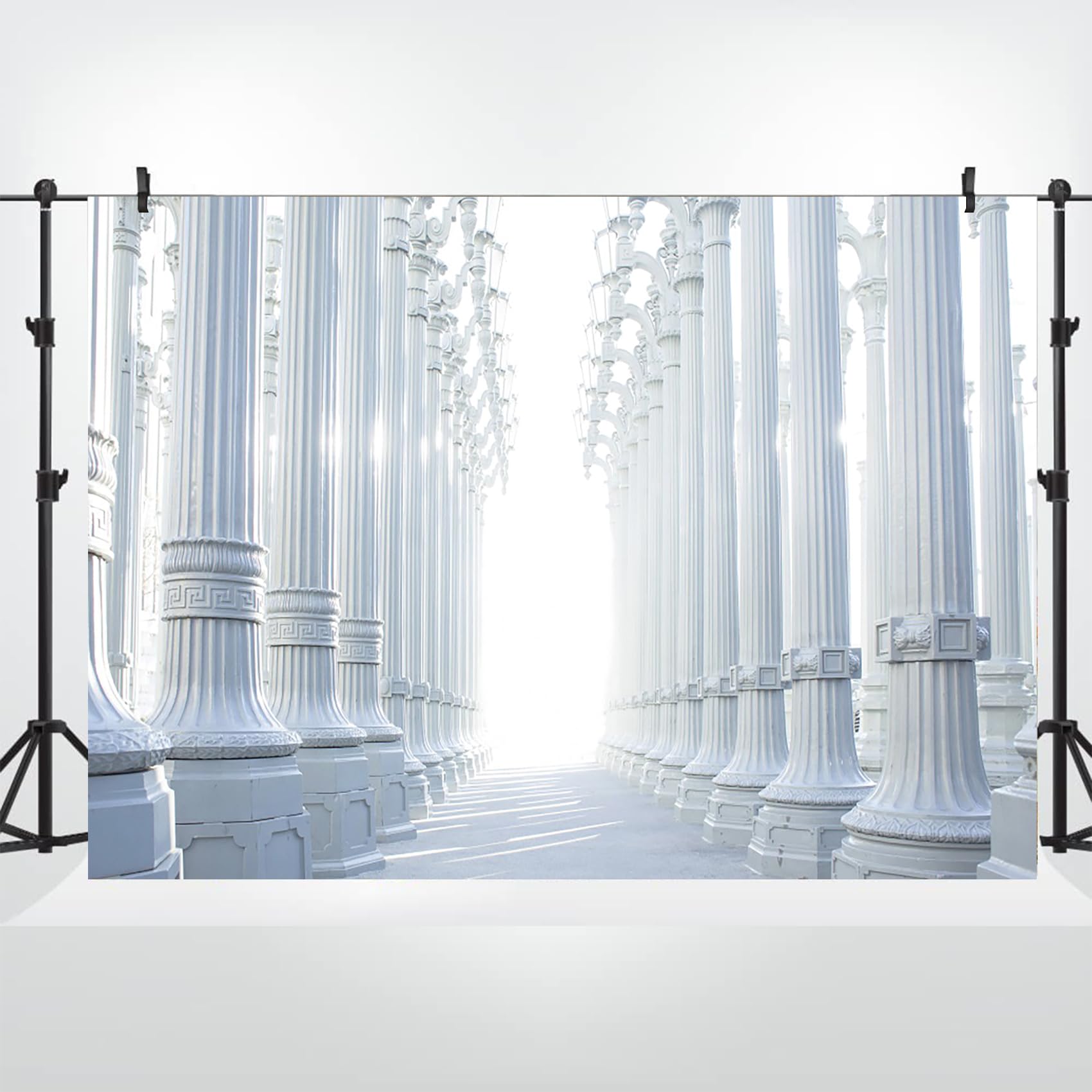 3,7 x 2,4 m greckie tło filarowe, winylowe, białe, eleganckie pałace, marmurowy filar, tło fotograficzne na ślub, urodziny, dla dzieci, kostium, przyjęcie, rekwizyty do studia