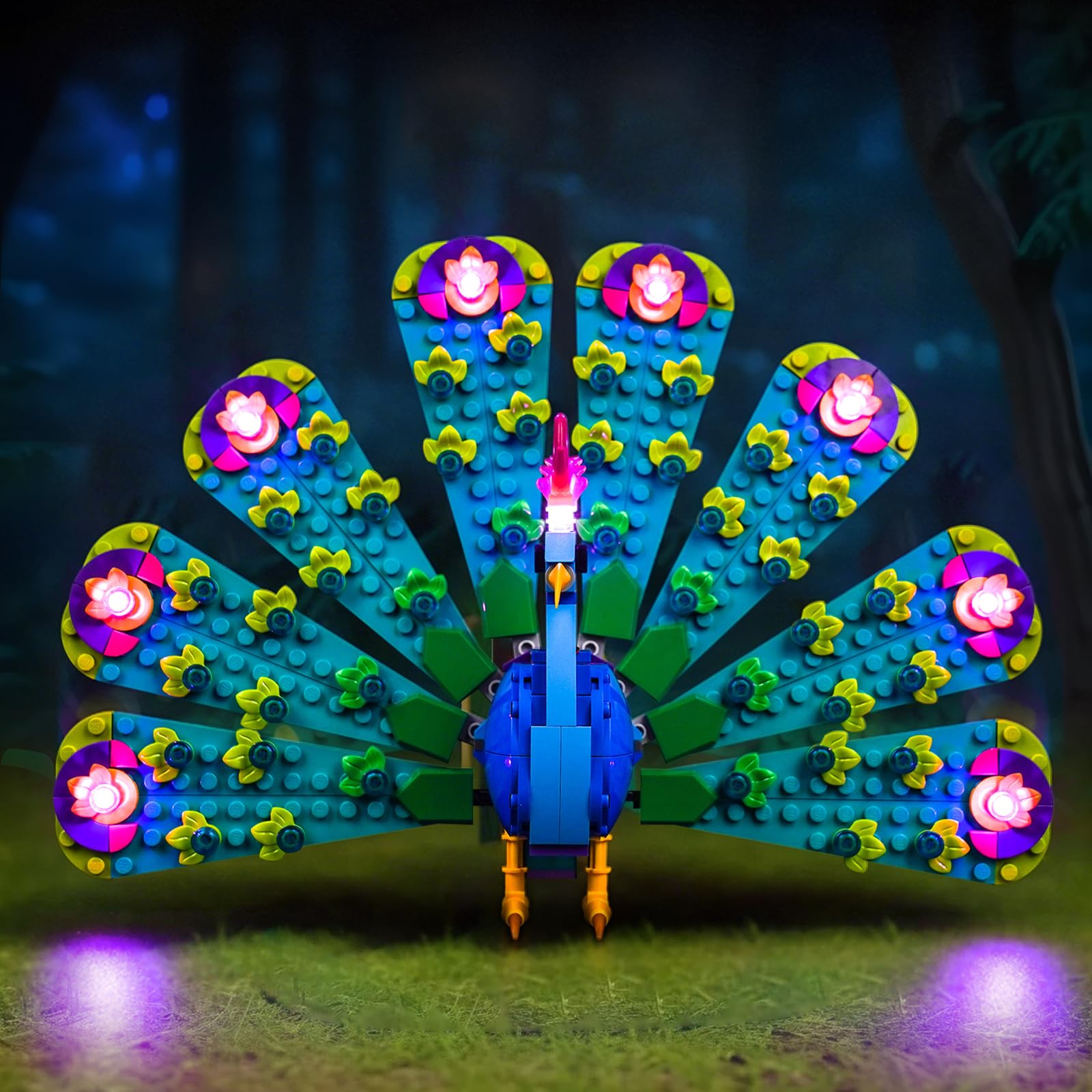 BrickBling Light Kit Compatible with Lego 31157 Exotic Peacock (No Model) - Image 4
