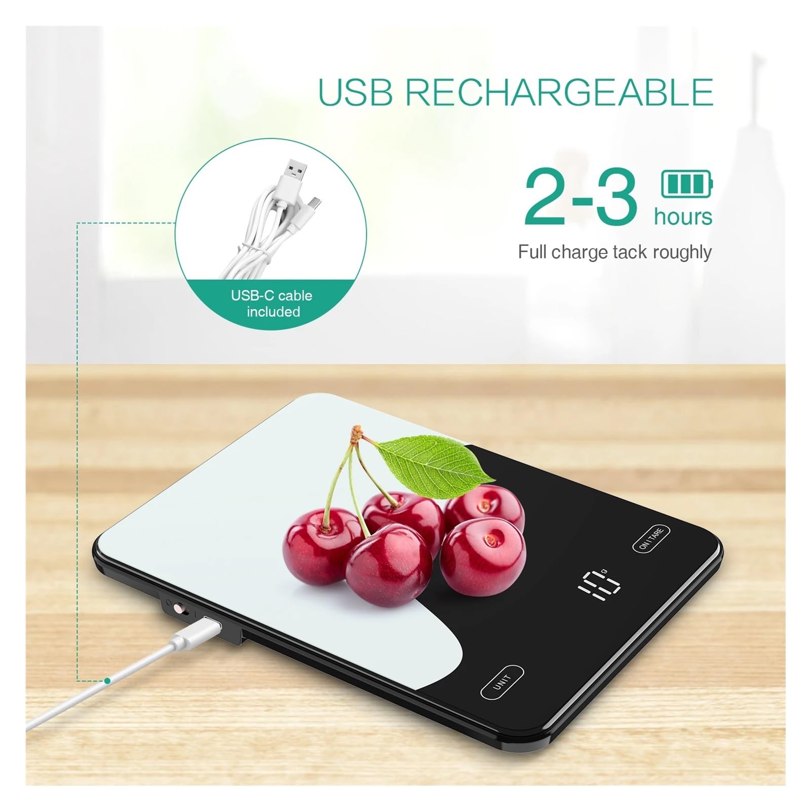 Amazon｜デジタルはかり デジタル食品スケール 10 キロスマートキッチンスケール栄養計算アプリ付き充電式グラムスケール減量ベーキングスケール｜デジタルはかり  オンライン通販