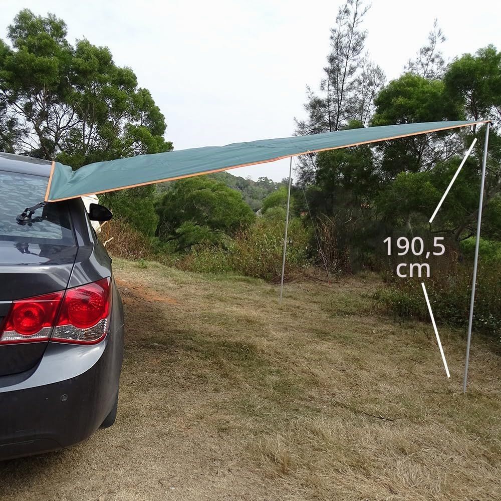 3x5m Auvent Voiture Résistant à l'eau et aux UV Store pour Caravane Fourgon Léger Camping Tarp