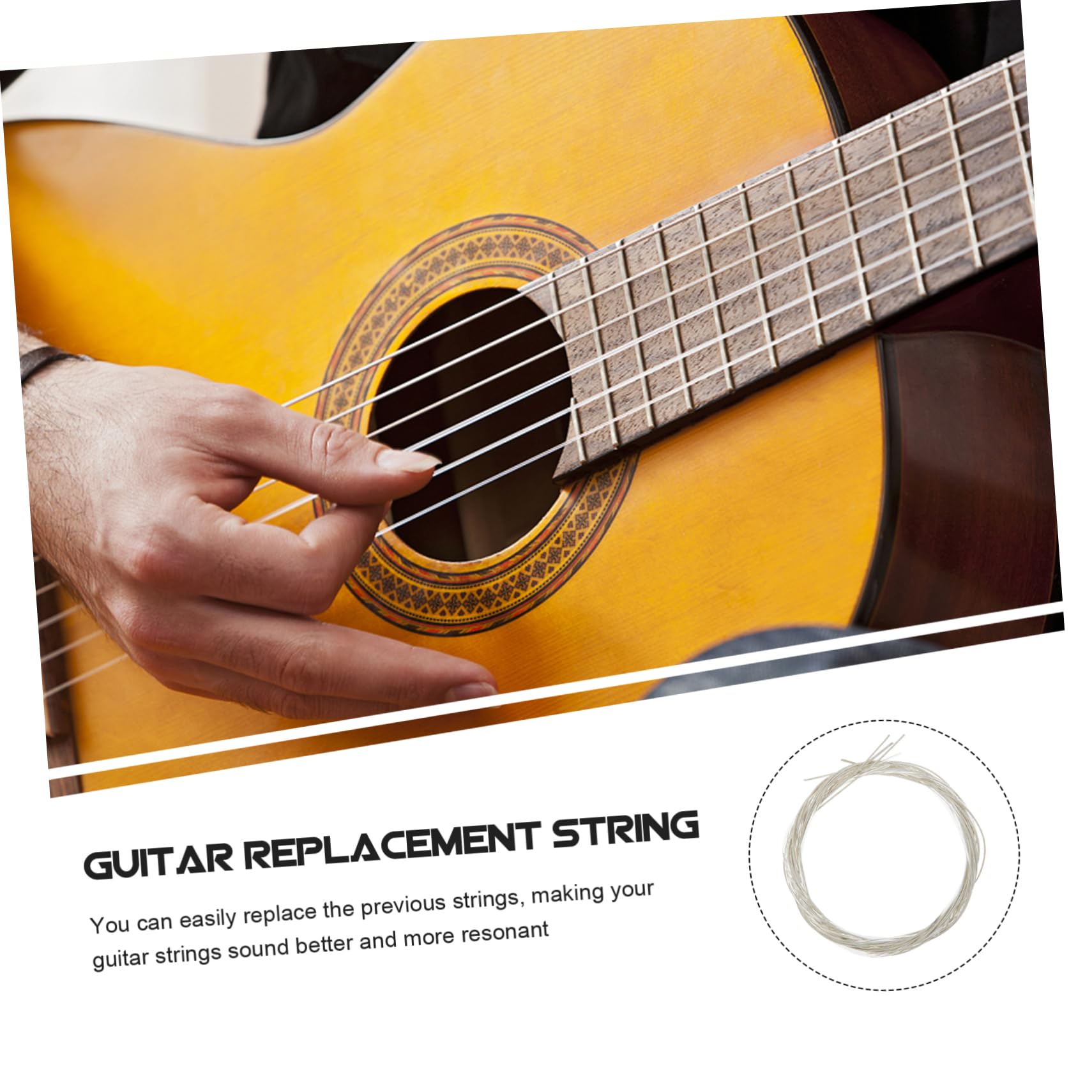 ifundom 5 Set Di Corde Per Chitarra Folk Pratiche Corde Per Chitarra Acustica Corde Per Basso Di Ricambio Corde Per Chitarra in Legno Facili Da Usare Per Chitarra Con Corde 12 Pezzi * 5