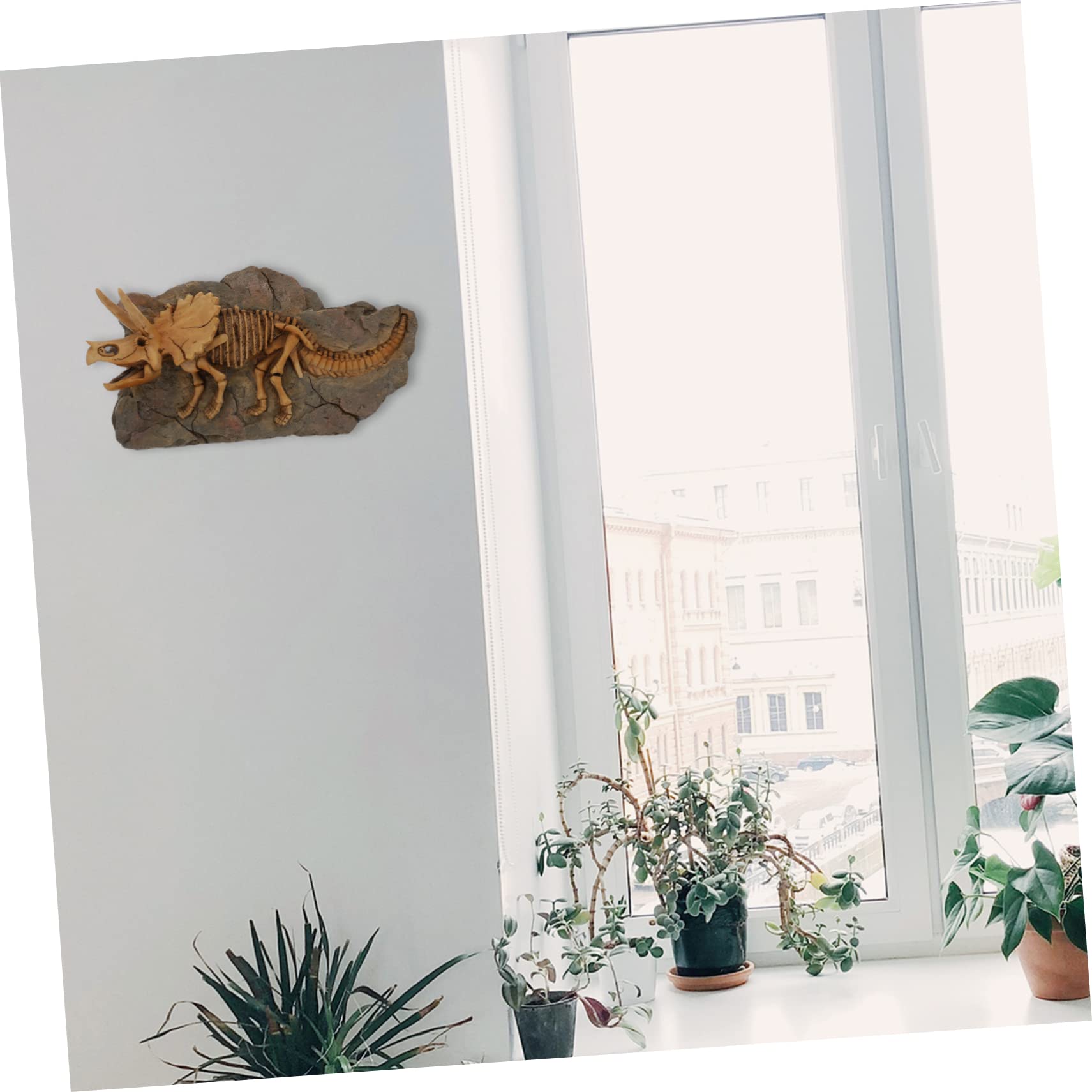 Zerodeko Figura de Fósil de Dinosaurio en Resina para Pared, Marrón