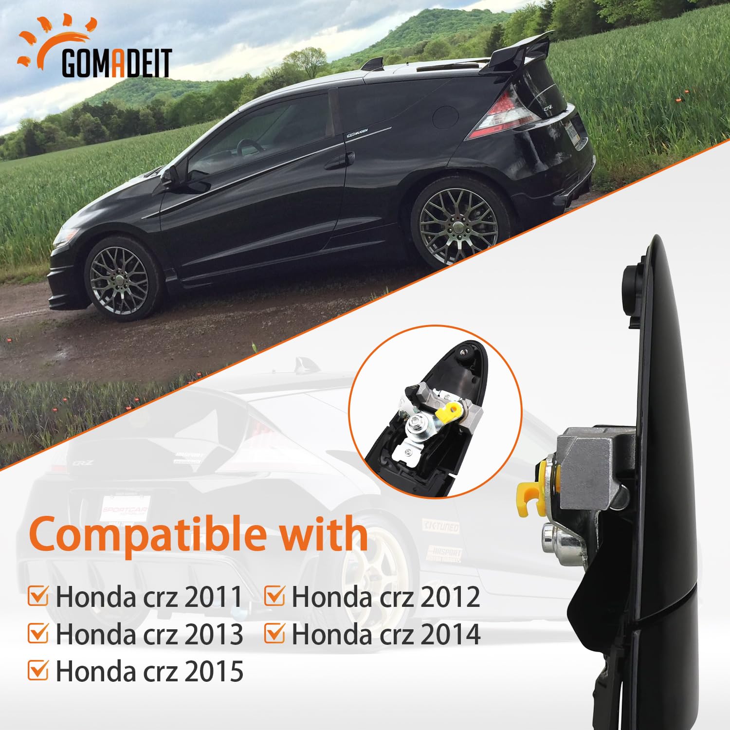 Amazon.co.jp: GOMADEIT 助手席側外装ドアハンドル ブラック ホンダ