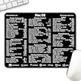 macOS Keyboard Shortcut Reference Guide Mouse Pad - Black V2.0 - Premium Laminated Non-Slip Rubber 11