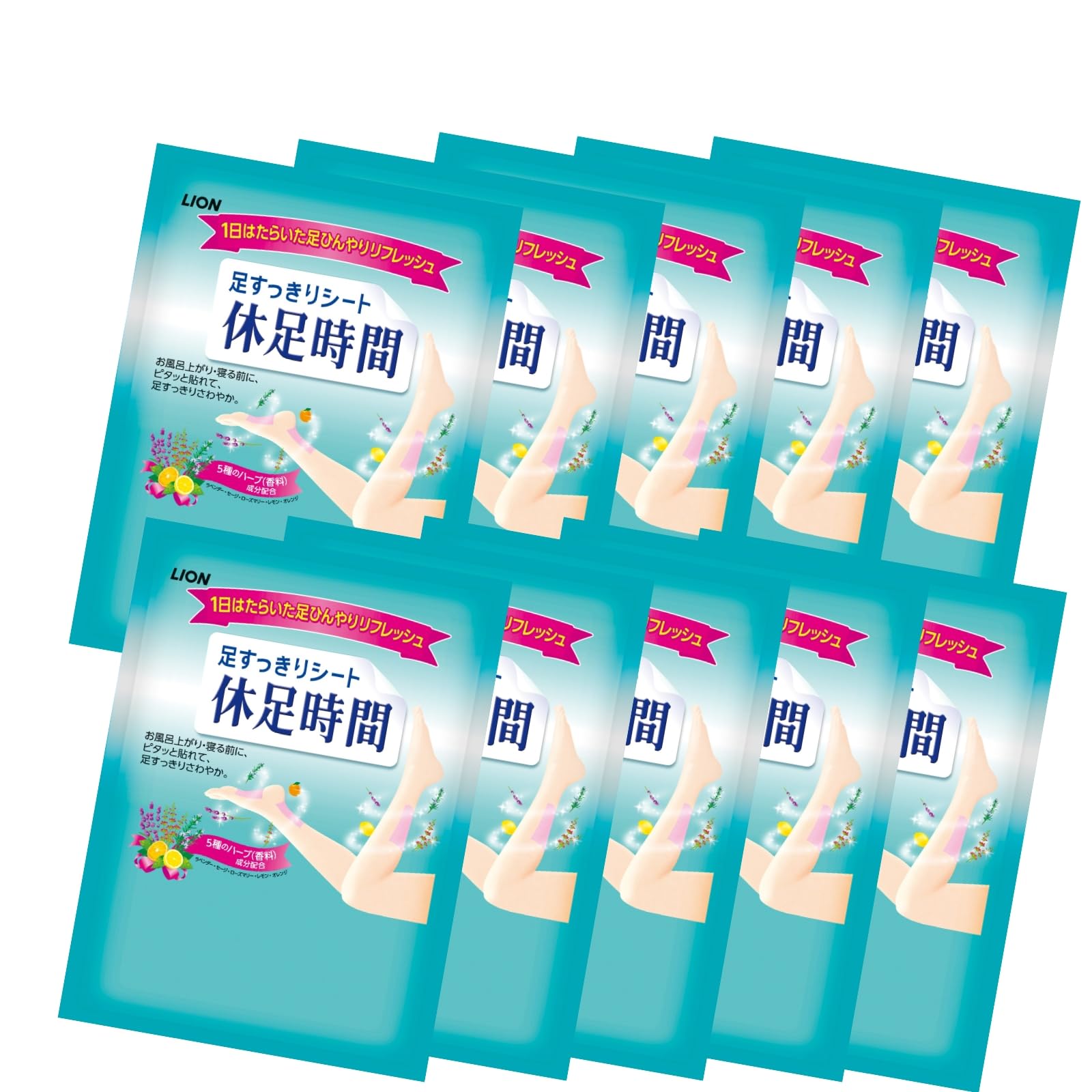 Lion Rest-Time Foot Cooling Sheets, 20 Pack