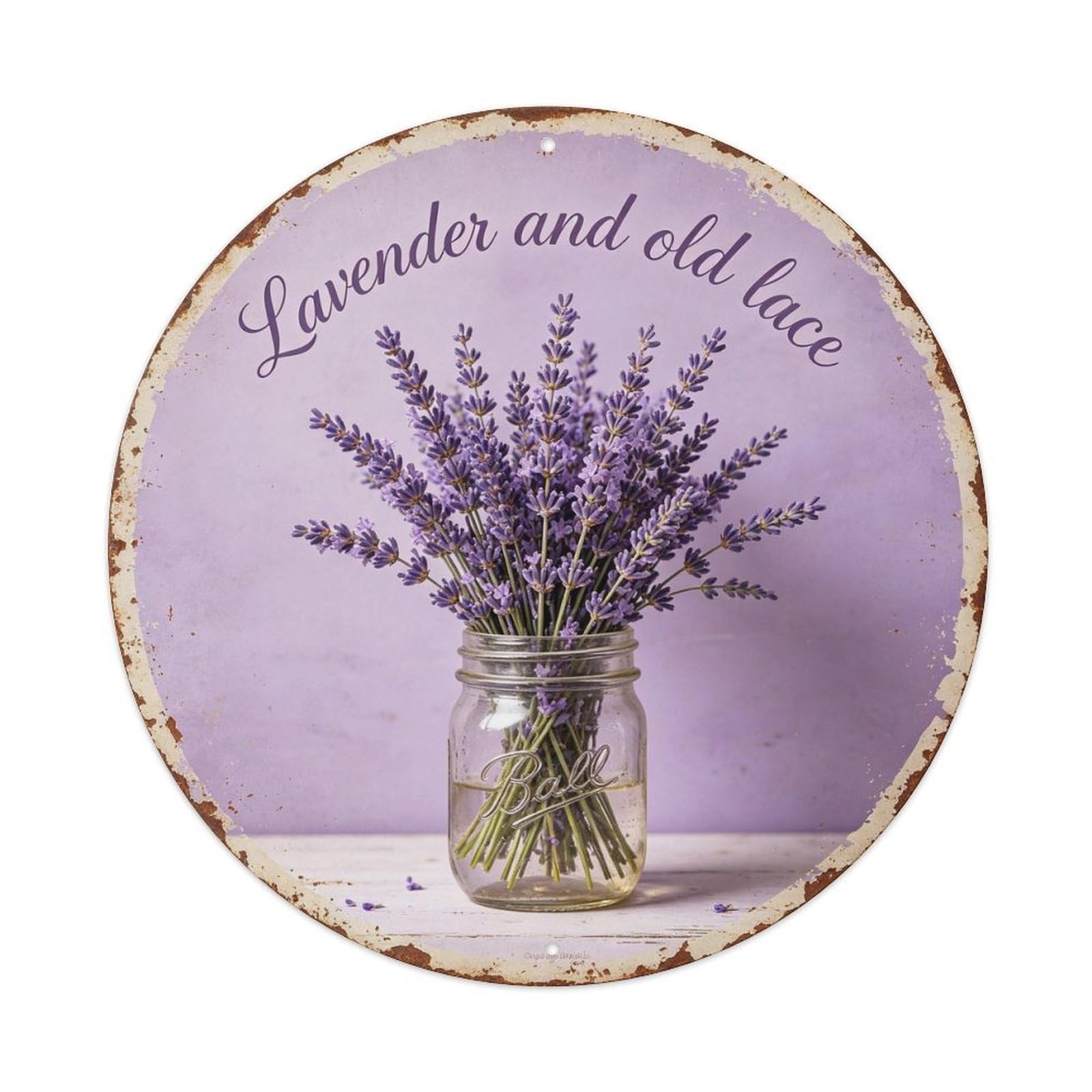 Vintage_lavender_farm Metal Tin Sign Plaque