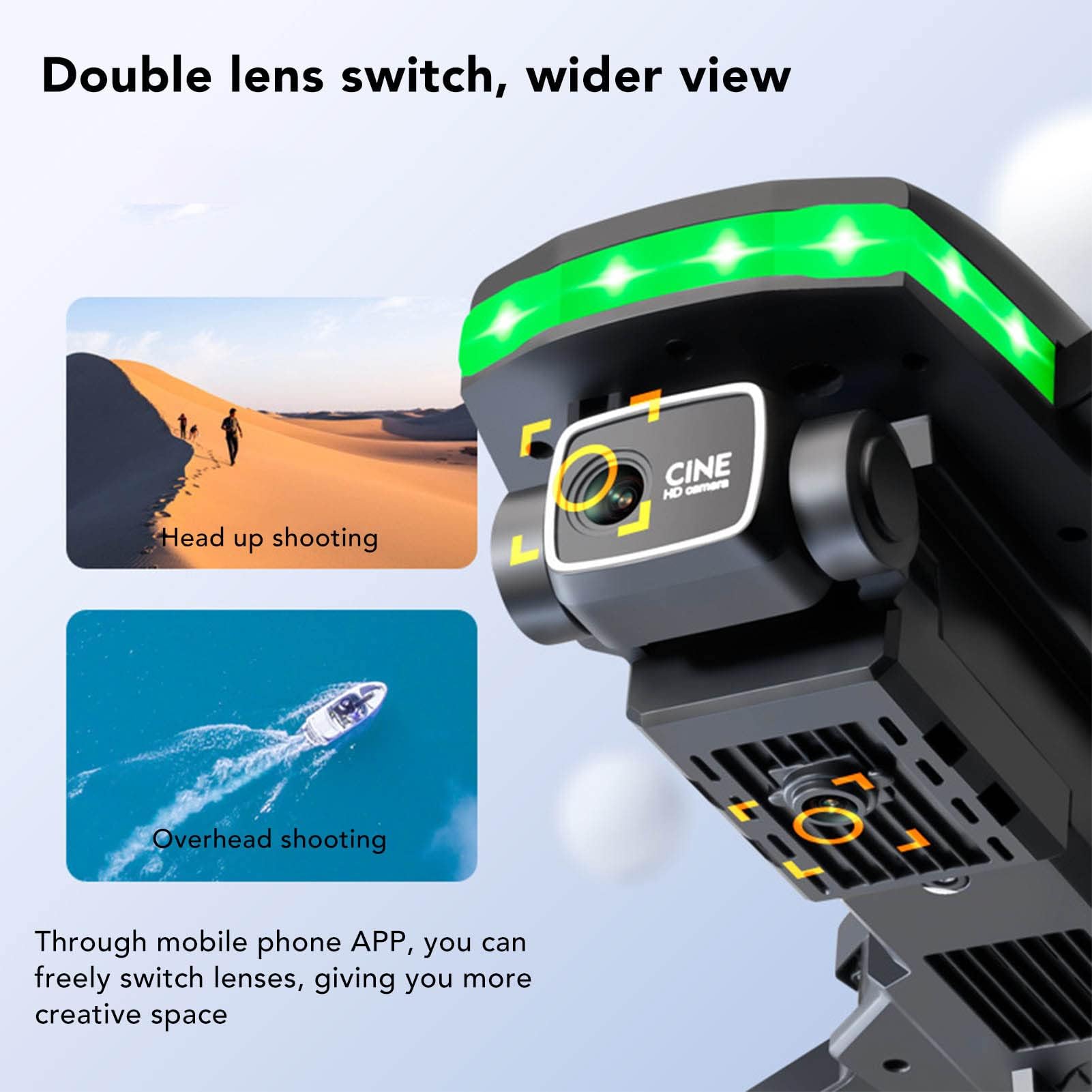 Drone, Evitamento Ostacoli WiFi S162 Drone Rc Quadcopter, Controllo Gesti 4K HD Drone con Fotocamera per Adulti Principianti Bambini