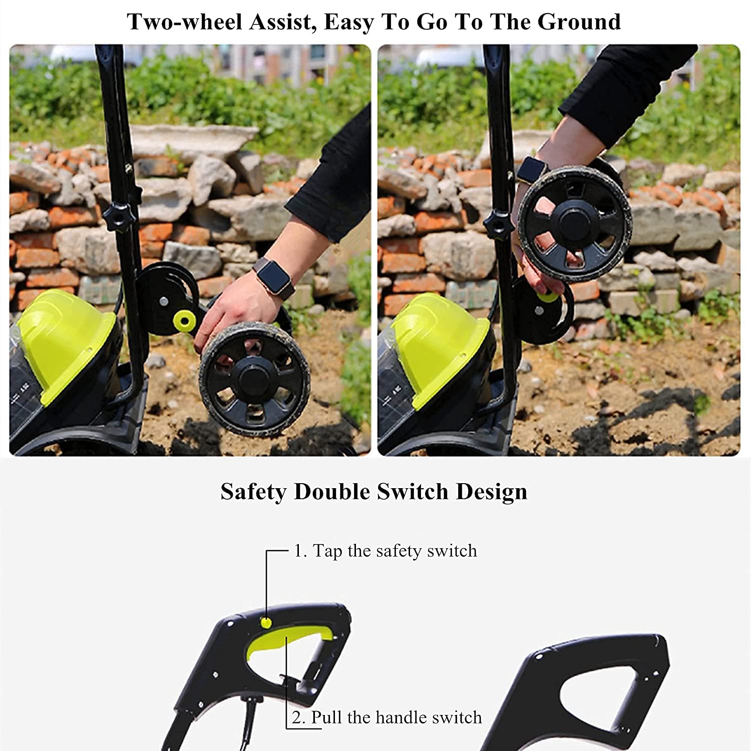 Motobineuse de Jardin, motoculteur électrique, motoculteur/cultivateur électrique sans Fil au Lithium-ION de 14 Pouces, 40 Volts, Batterie 4 Ah et Chargeur Inclus, houe électrique
