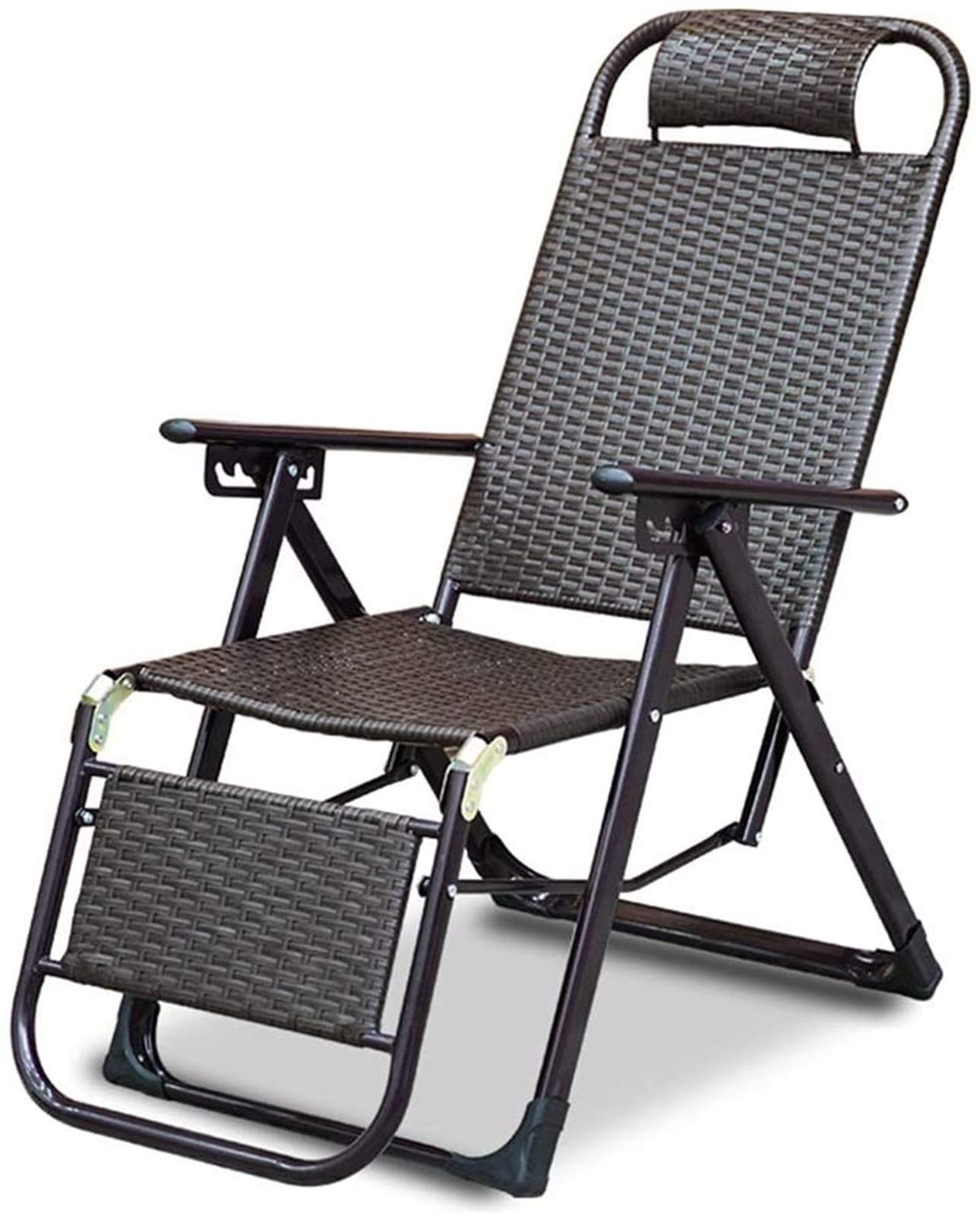 Chaise longue en rotin inclinable et pliante pour votre confort extérieur