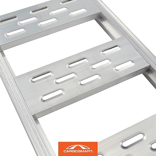 Miniatura 3 de CARGOSMART Rampa fija recta de aluminio con peldaños (2 unidades) - Carga y descarga de equipos ligeros, tractores de césped, ATV y más, capacidad