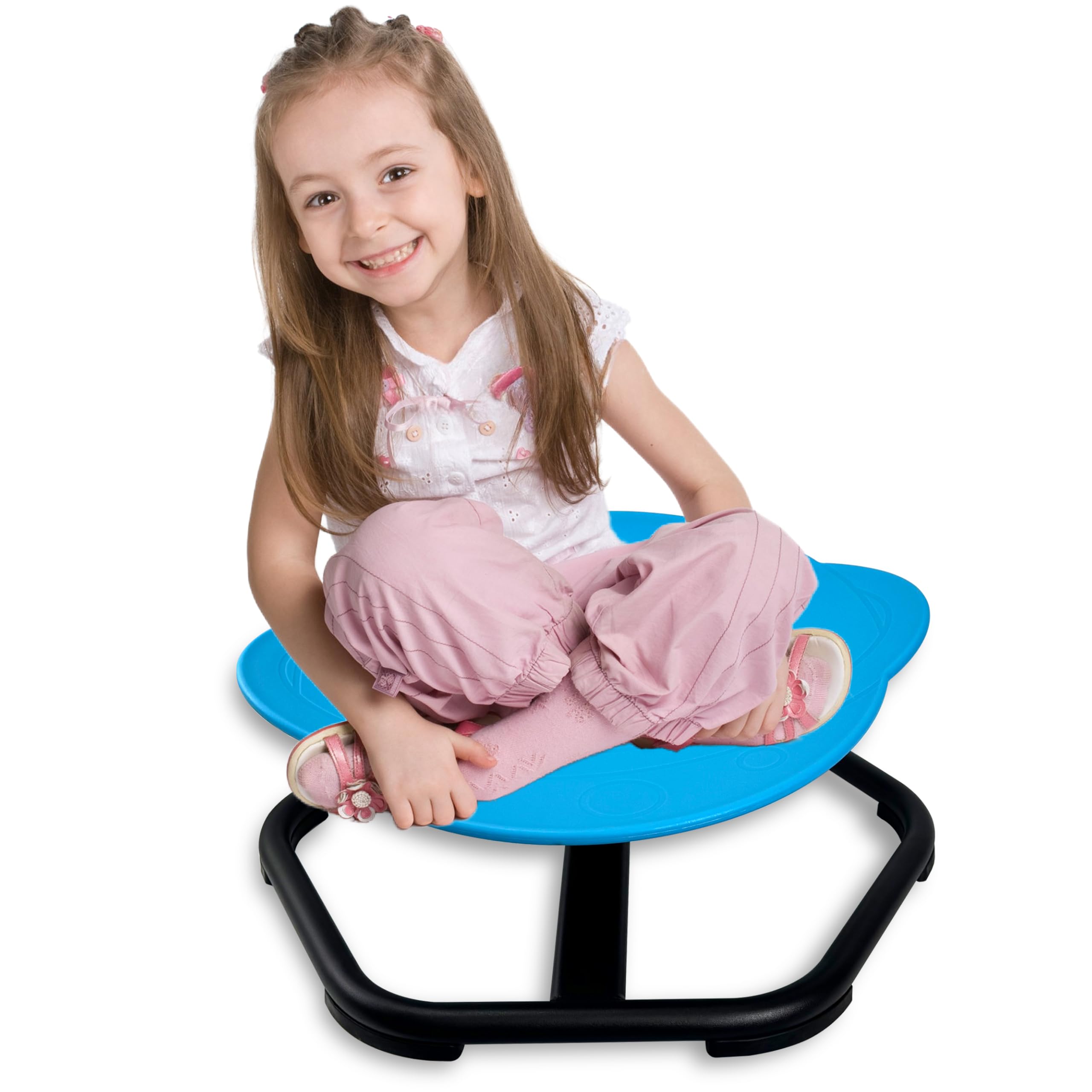 Goldshire Kids Chair, Sensory Swivel Chair, Spinning Chair, Sit and Spin Training Body Coordination, 360° Spinning Seat, Metal Base, Non-Slip