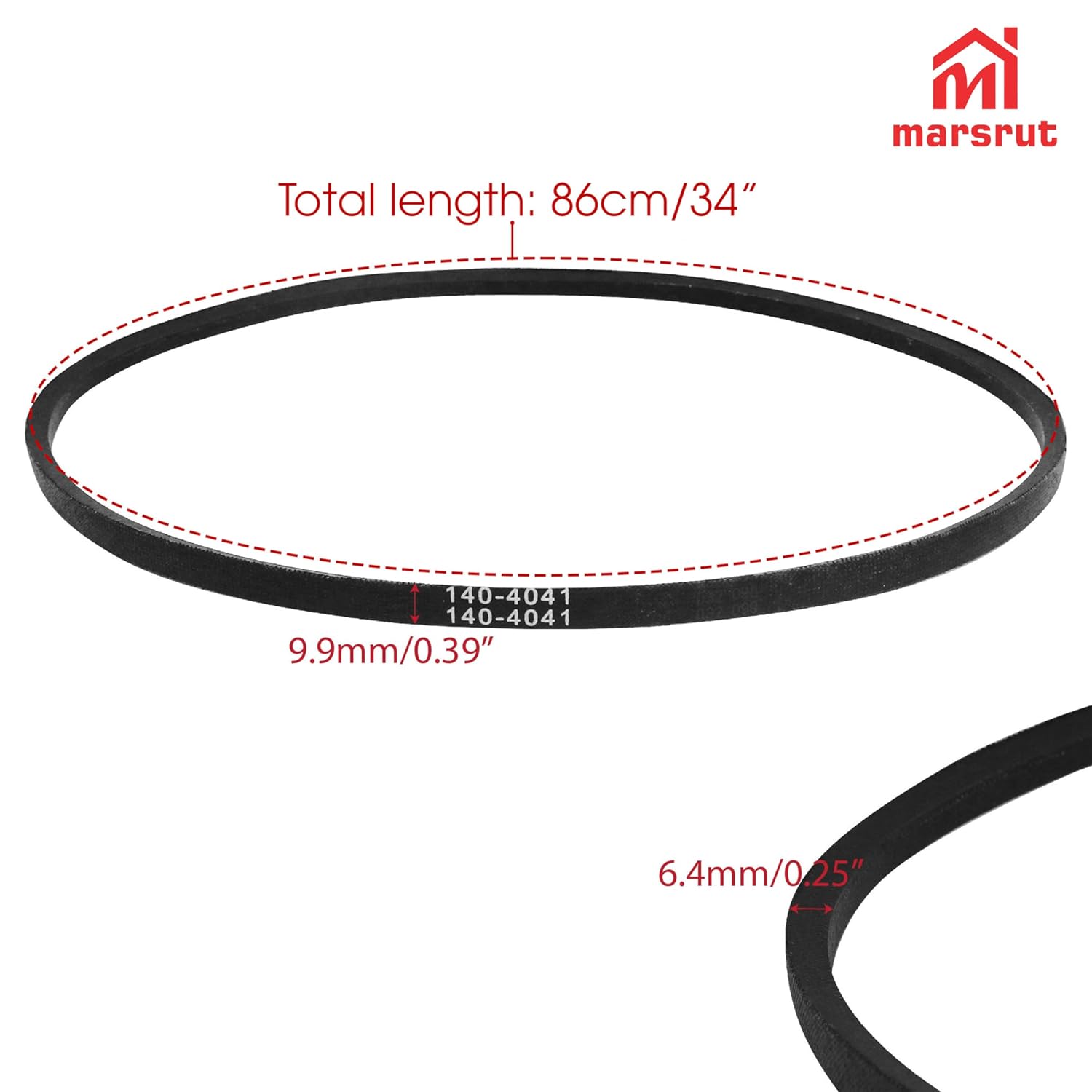 140 4041 Belt Fits for Toro Lawn Mower 22 inch (55cm) Recycler, 1404041 Drive V-Belt for 21466 21772 21465 21773 21466T 21462 21464 21771 21864 21468 Recycler Walk-Behind Mower Units, Black