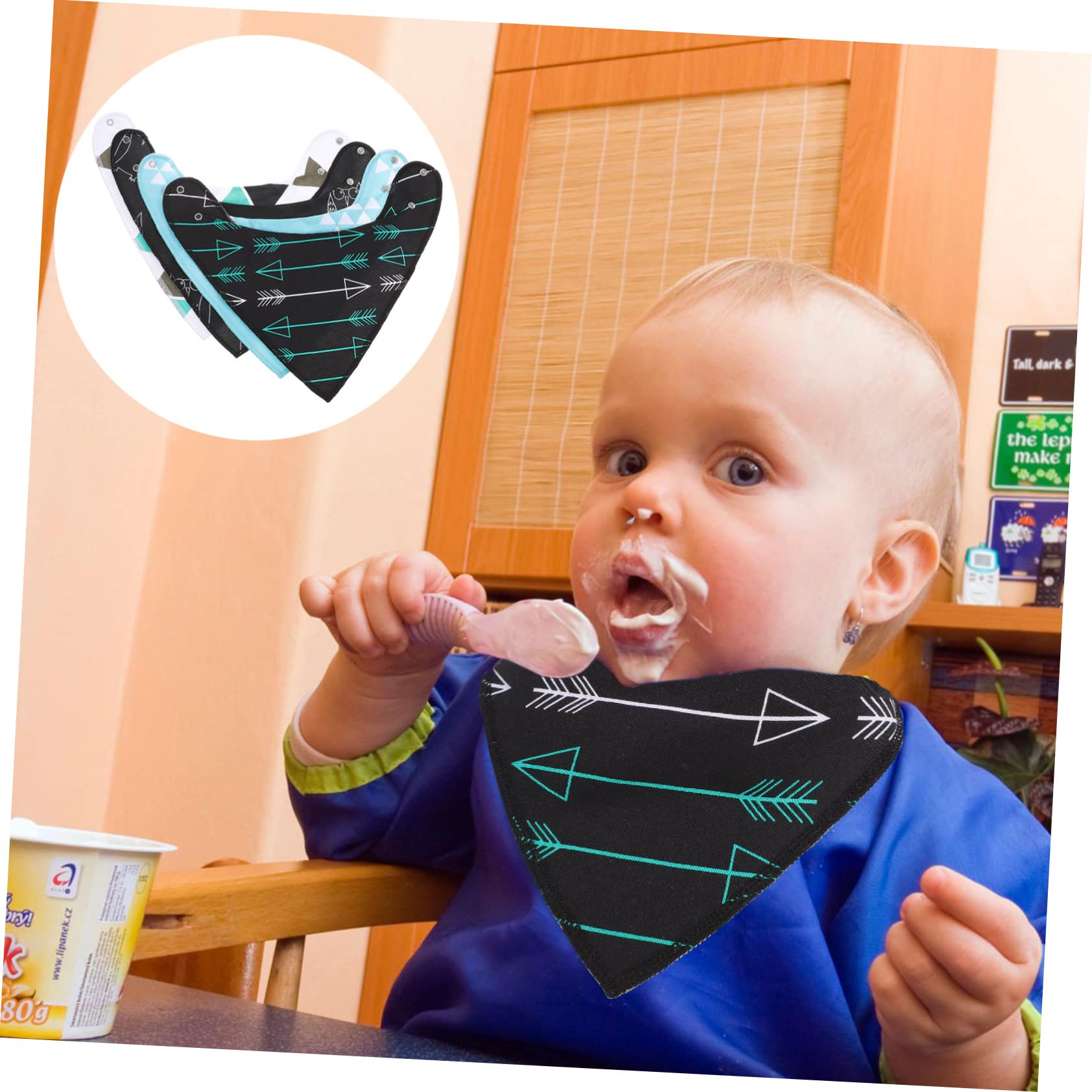 TOYANDONA 12piezas Baberos Infantiles Impermeables Bandana De Algodón Para Bebés Diseño Unisex Accesorios Para Alimentación De Recién Nacidos Fáciles De Llevar y Limpiar