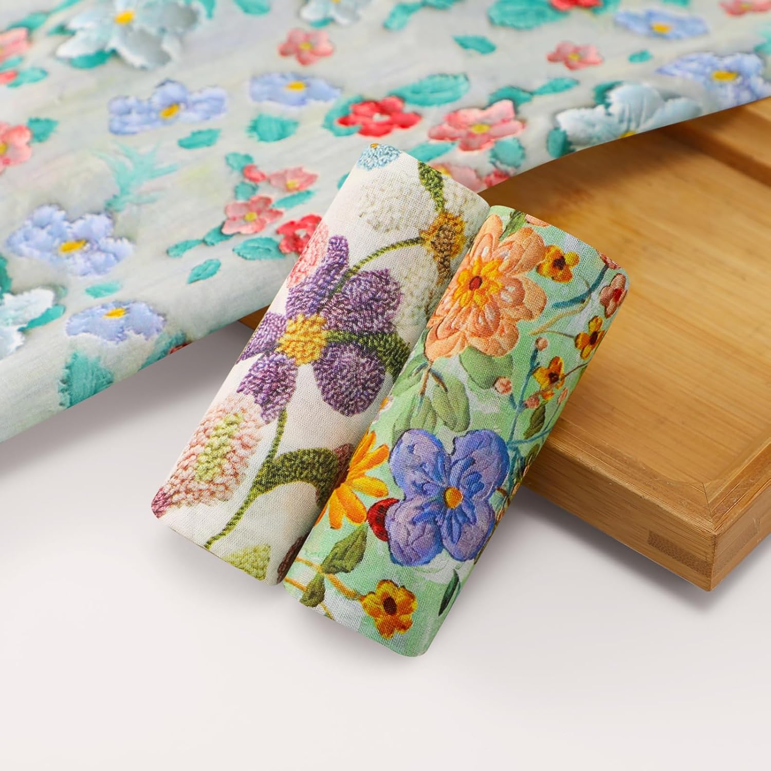 GREATEE Bandanas for Women Cotton Head Kerchiefs Floral Hair Bandanas Hair Scarfs Headband Scarf for Hair-Style 20"×20"