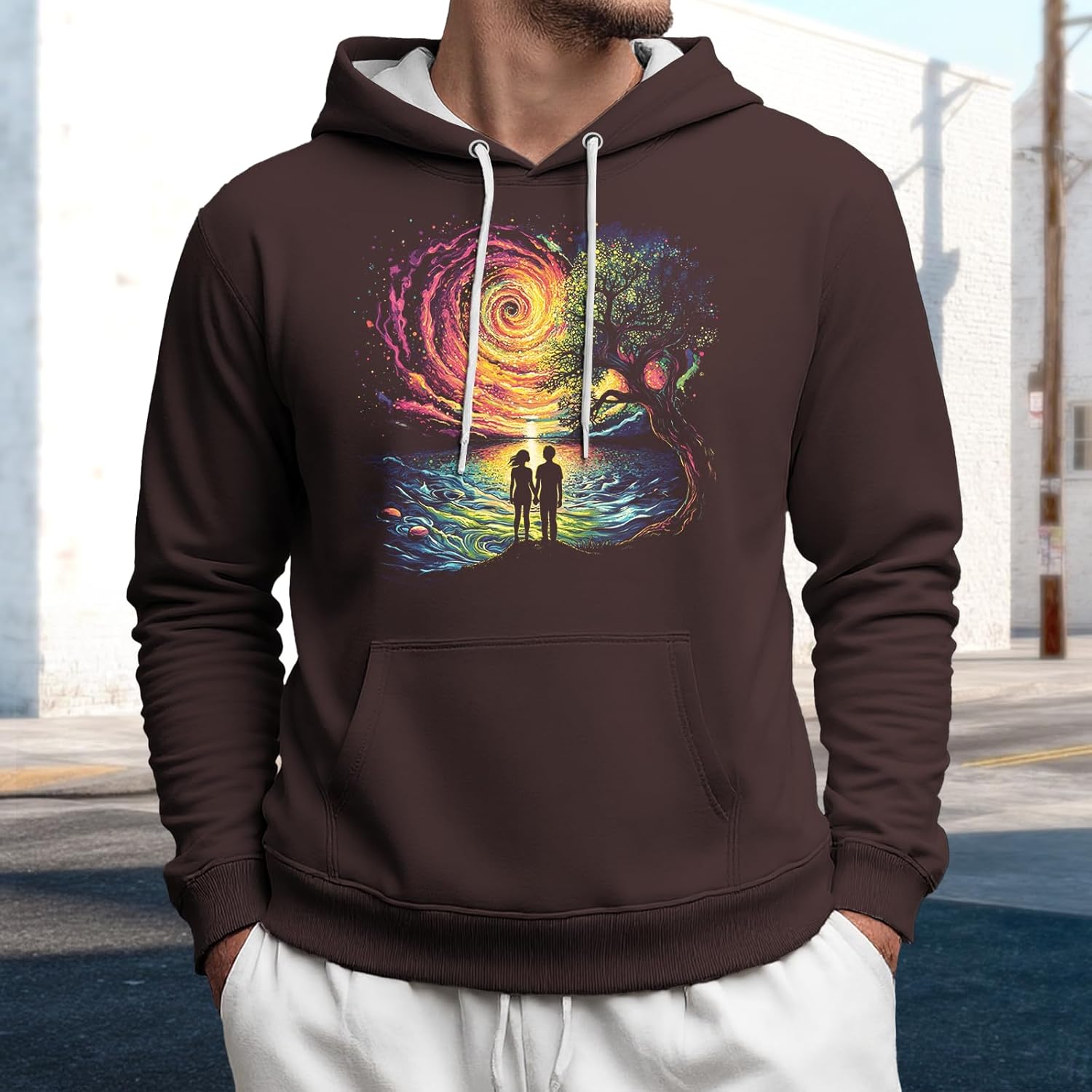 Pullover Sweatshirts For Men Comfy Pullover With Pocket Hip-Hop Hoodie Active Urbanwear Vacation Clothes Fall - Image 2