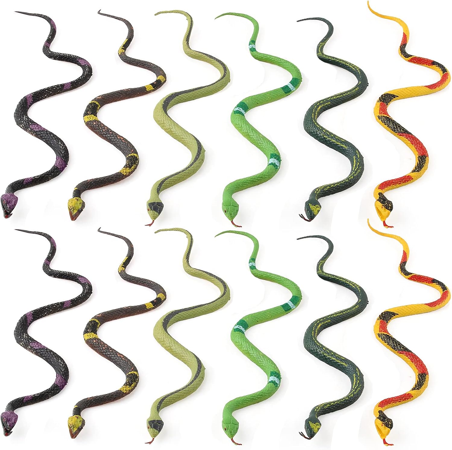 Buy HAPTIME 12 Pieces Plastic Snakes, Toy Snakes for Boys or Girls