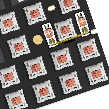 Keyboard PCB Stabilizer Switch Poron Film Keyboard Stabilizer Switch Pads 20Pcs, Stabilizer Steel Wire EVA Pads 12Pcs(Black