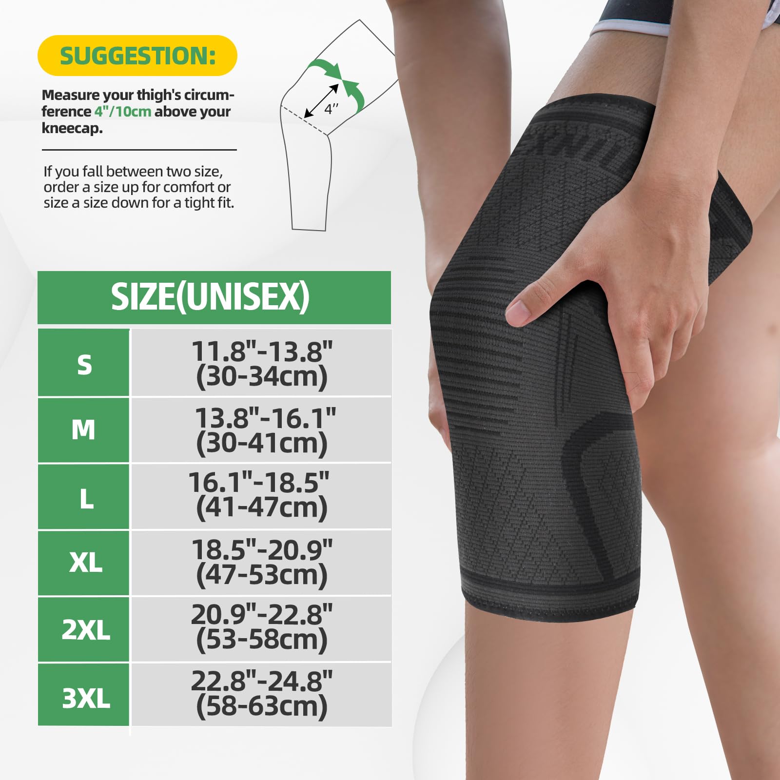 Ginocchiera Ortopedica per Uomo/Donne, 2 Pezzi tutore ginocchio per Artrosi, Menisco Lesionato, Lesioni dei Legamenti, Fascia Ginocchiere Sportiva, Palestra, Supporto per Ginocchio(Nero, XL)