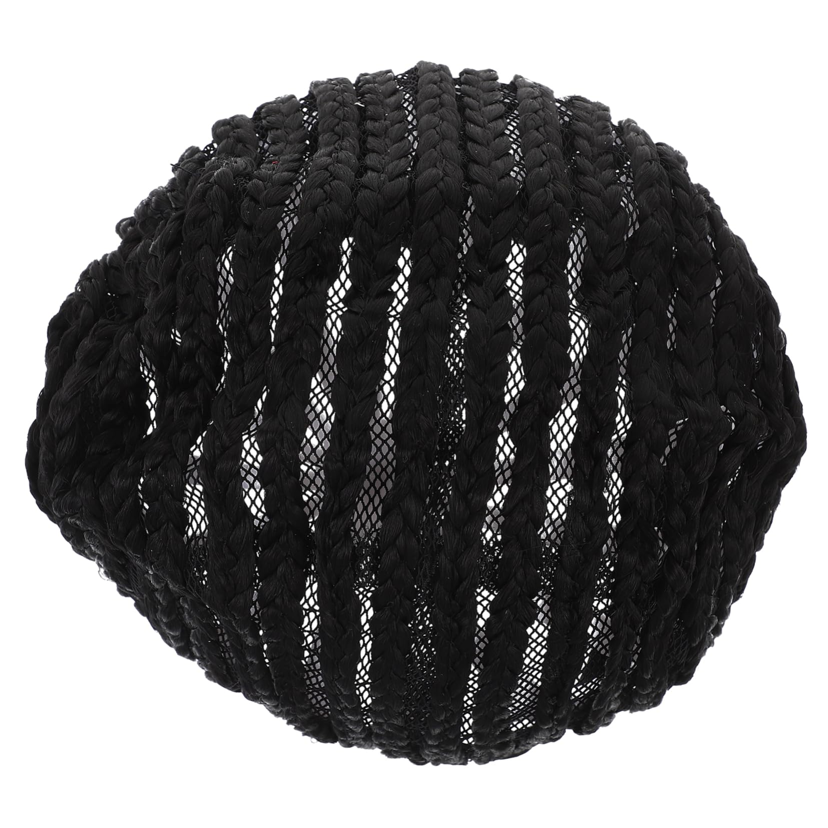 VICASKY 1PC Crochet Wig Cap for Cornrow Braids Black Elastic Dome Net Wig Cap Soft and Stretchy for Comfortable Use and Easy Washing