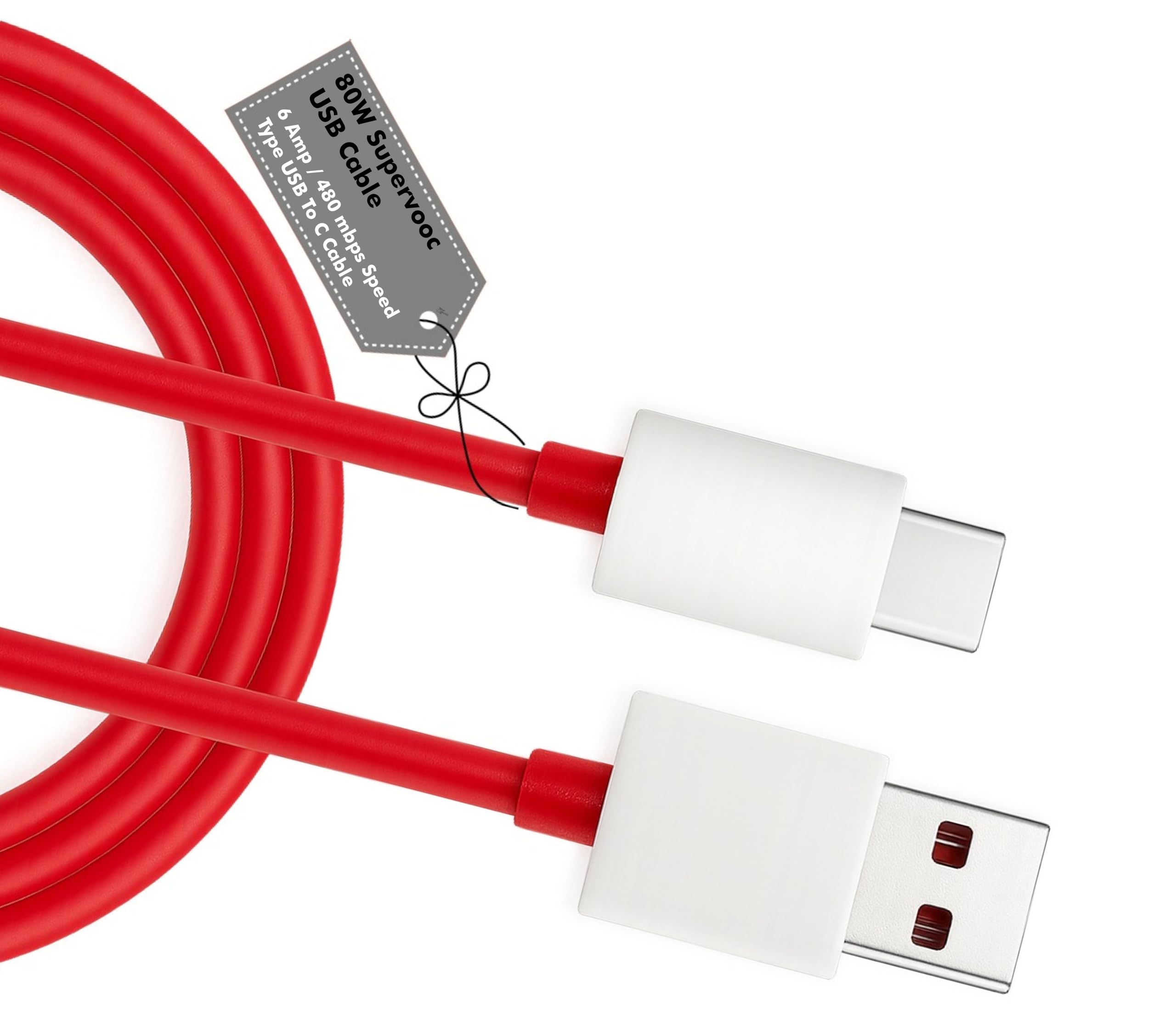AINE SuperVOOC 80W USB Type-C Cable Compatible with One Plus 13s/ 13/ 13R/ 12/11/ 10T/ 9RT/ Nord Series/ CE4/CE3 Lite – Dash/Warp Charge Support | Original High-Speed Charging